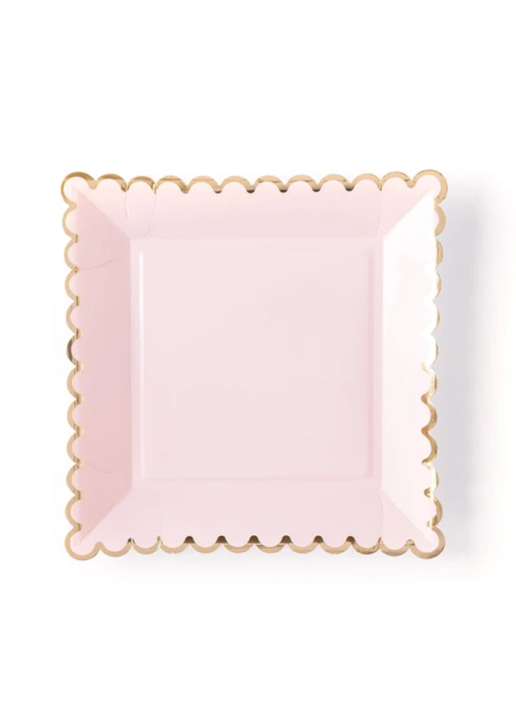 Blush Scalloped Plates 9"
