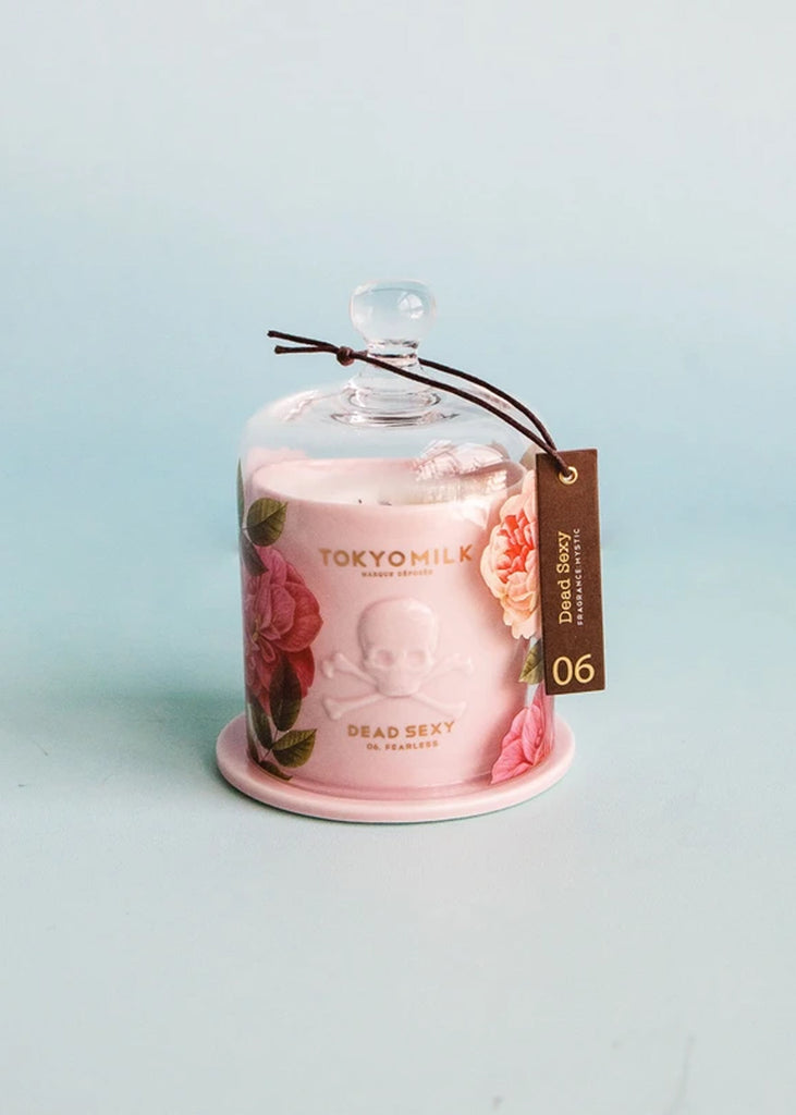 Dead Sexy Ceramic Candle with Cloche- Fearless