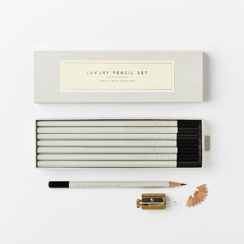 Luxury Pencil Set, Pale Grey